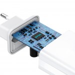 Бързо зарядно BWOO wall charger CDA182 QC 38W 1x USB-A + 1x USB-C white Бързо зарядно BWOO wall charger CDA182 QC 38W 1x USB-A + 1x USB-C white