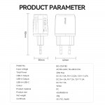 Бързо зарядно BWOO wall charger CDA182 QC 38W 1x USB-A + 1x USB-C white Бързо зарядно BWOO wall charger CDA182 QC 38W 1x USB-A + 1x USB-C white