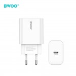 Бързо зарядно BWOO wall charger CDA233 PD 20W 1x USB-C white Бързо зарядно BWOO wall charger CDA233 PD 20W 1x USB-C white