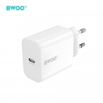 Бързо зарядно BWOO wall charger CDA233 PD 20W 1x USB-C white Бързо зарядно BWOO wall charger CDA233 PD 20W 1x USB-C white