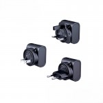 Зарядно за пътувания универсално, REMAX TRAVEL CHARGER SET 30W RP-U192 EU/UK/US BLACK