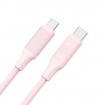 Кабел за зареждане и данни XO NB-Q265B PD USB-C - USB-C 1,0m 60W розов Кабел за зареждане и данни XO NB-Q265B PD USB-C - USB-C 1,0m 60W розов