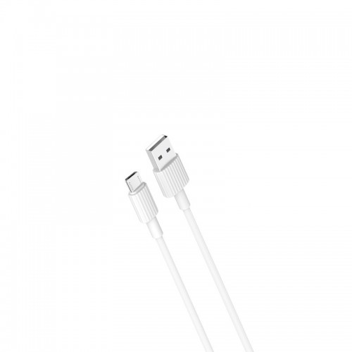 Кабел за зареждане и данни XO NB156 USB - microUSB 1,0 m 2,4A Бял, Бързозареждащ