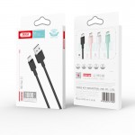 Кабел за зареждане и данни XO NB156 USB - microUSB 1,0 m 2,4A Бял, Бързозареждащ