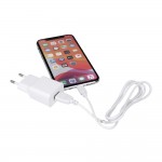 Адаптер за телефон универсален Maxlife MXTC-01 1x USB 2.1A Бял + USB-C кабел