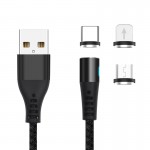 Кабел - магнитен Maxlife MXUC-02 USB - Lightning + USB-C + microUSB 1,0 m 2A Черен Кабел - магнитен Maxlife MXUC-02 USB - Lightning + USB-C + microUSB 1,0 m 2A Черен