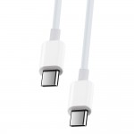 Кабел за зареждане и данни Maxlife MXUC-05 cable USB-C - USB-C 2,0 m 100W Бял