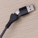 Кабел за зареждане и данни Maxlife ALLin1 cable USB + USB-C - Lightning + 2x USB-C 1,0 m 66W Черен с оплетка Кабел за зареждане и данни Maxlife ALLin1 cable USB + USB-C - Lightning + 2x USB-C 1,0 m 66W Черен с оплетка