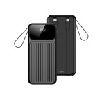 Външна батерия Maxlife power bank with built-in cables MXPB-06 PD QC 22,5W 10000 mAh Черна