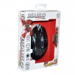 Геймърска мишка Rebeltec Diablo оптична 2400 DPI 6 бутона, оплетен кабел, Ергономична с подсветка