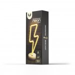 LED декоративен неон на стойка Forever Light FSNE03, захранване с батерии или USB, бял LED декоративен неон на стойка Forever Light FSNE03, захранване с батерии или USB, бял
