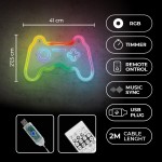 LED декоративен неон RGB GAMEPAD FLRNE04 + RC Forever Light, прозрачен LED декоративен неон RGB GAMEPAD FLRNE04 + RC Forever Light, прозрачен