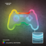 LED декоративен неон RGB GAMEPAD FLRNE04 + RC Forever Light, прозрачен LED декоративен неон RGB GAMEPAD FLRNE04 + RC Forever Light, прозрачен