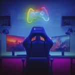 LED декоративен неон RGB GAMEPAD FLRNE04 + RC Forever Light, прозрачен LED декоративен неон RGB GAMEPAD FLRNE04 + RC Forever Light, прозрачен