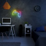 LED декоративен неон RGB GAMEPAD FLRNE04 + RC Forever Light, прозрачен LED декоративен неон RGB GAMEPAD FLRNE04 + RC Forever Light, прозрачен