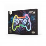 LED декоративен неон RGB GAMEPAD FLRNE04 + RC Forever Light, прозрачен LED декоративен неон RGB GAMEPAD FLRNE04 + RC Forever Light, прозрачен