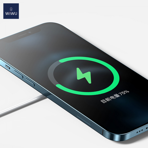 Безжично зарядно устройство WIWU wireless charger Wi-W009 magnetic white 15W Безжично зарядно устройство WIWU wireless charger Wi-W009 magnetic white 15W