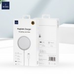 Безжично зарядно устройство WIWU wireless charger Wi-W009 magnetic white 15W Безжично зарядно устройство WIWU wireless charger Wi-W009 magnetic white 15W