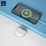 Безжично зарядно устройство WIWU wireless charger Wi-W009 magnetic white 15W Безжично зарядно устройство WIWU wireless charger Wi-W009 magnetic white 15W