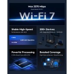 Безжичен рутер Cudy WR3600 / BE3600 Gigabit Wi-Fi 7, 2882 Mbps + 688 Mbps, 5× Gigabit Ethernet Ports, VPN Server and Client, 10/100/1000 Безжичен рутер Cudy WR3600 / BE3600 Gigabit Wi-Fi 7, 2882 Mbps + 688 Mbps, 5× Gigabit Ethernet Ports, VPN Server and Client, 10/100/1000