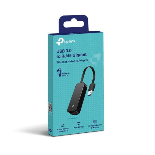 Мрежови адаптер TP-Link UE306 USB 3.0 към RJ45 гигабитен Мрежови адаптер TP-Link UE306 USB 3.0 към RJ45 гигабитен