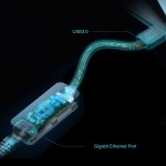 Мрежови адаптер TP-Link UE306 USB 3.0 към RJ45 гигабитен Мрежови адаптер TP-Link UE306 USB 3.0 към RJ45 гигабитен