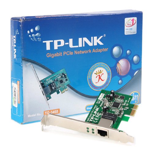 Мрежова карта NIC TP-Link TG-3468, 32-bit Gigabit PCIe Network Adapter, Realtek RTL8168B, 10/100/1000Mbps RJ45 port