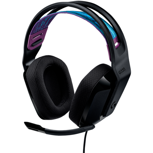 Слушалки, Logitech G335 Gaming Headset, PRO-G 40 mm Drivers, DTS Headphone:X 2.0 Surround, Blue Voice Microphone, 240 g, Black Слушалки, Logitech G335 Gaming Headset, PRO-G 40 mm Drivers, DTS Headphone:X 2.0 Surround, Blue Voice Microphone, 240 g, Black