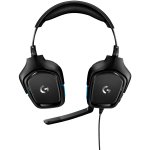 LOGITECH G432 Wired Gaming Headset 7.1 - LEATHERETTE - BLACK/BLUE - USB LOGITECH G432 Wired Gaming Headset 7.1 - LEATHERETTE - BLACK/BLUE - USB