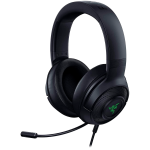 Razer Kraken V3 X USB, Gaming Headset, HyperClear Cardioid Mic, TriForce 40mm Drivers, Hybrid fabric and memory foam ear cushions, Razer Chroma™ RGB, 7.1 Surround Sound, USB-A