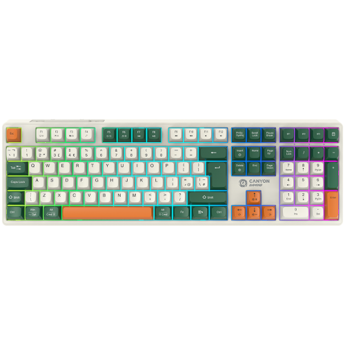 Клавиатура CANYON keyboard Shadder GKW-11 Mech RGB UK/US Wireless White