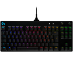 Клавиатура, Logitech G Pro TKL Keyboard, GX Clicky, Lightsync RGB, Detachable Cable, 3-Step Angle Adjustment, 12 Programmable F Keys, Black, 920-009392