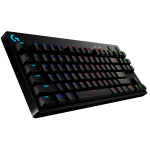 Клавиатура, Logitech G Pro TKL Keyboard, GX Clicky, Lightsync RGB, Detachable Cable, 3-Step Angle Adjustment, 12 Programmable F Keys, Black, 920-009392