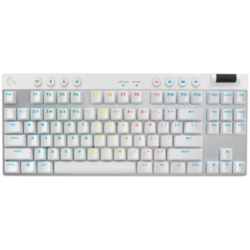 Клавиатура, Logitech G PRO X TKL LIGHTSPEED Gaming Keyboard - WHITE - US INT'L - 2.4GHZ/BT - N/A - EMEA28-935 - TACTILE Клавиатура, Logitech G PRO X TKL LIGHTSPEED Gaming Keyboard - WHITE - US INT'L - 2.4GHZ/BT - N/A - EMEA28-935 - TACTILE