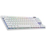 Клавиатура, Logitech G PRO X TKL LIGHTSPEED Gaming Keyboard - WHITE - US INT'L - 2.4GHZ/BT - N/A - EMEA28-935 - TACTILE Клавиатура, Logitech G PRO X TKL LIGHTSPEED Gaming Keyboard - WHITE - US INT'L - 2.4GHZ/BT - N/A - EMEA28-935 - TACTILE