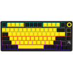 Гейминг клавиатура LORGAR KBP7075W, Wireless 75% Mechanical Gaming Keyboard Pro, Black/yellow, EN layout