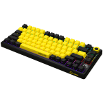 Гейминг клавиатура LORGAR KBP7075W, Wireless 75% Mechanical Gaming Keyboard Pro, Black/yellow, EN layout