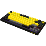 Гейминг клавиатура LORGAR KBP7075W, Wireless 75% Mechanical Gaming Keyboard Pro, Black/yellow, EN layout