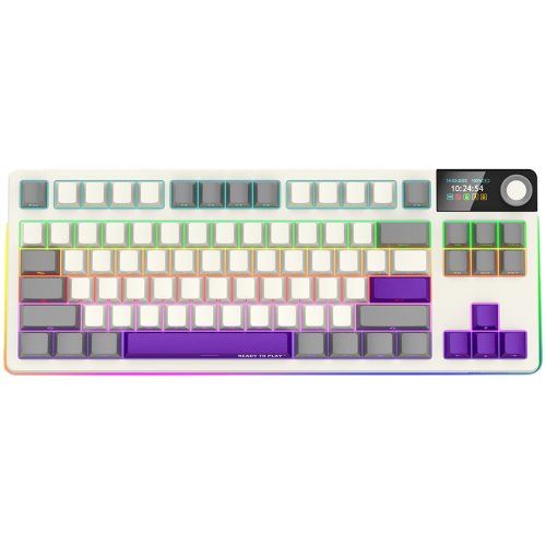 Механична клавиатура LORGAR KBP70TKLW, Wireless TKL Mechanical Gaming Keyboard Pro, Beige, EN layout Механична клавиатура LORGAR KBP70TKLW, Wireless TKL Mechanical Gaming Keyboard Pro, Beige, EN layout