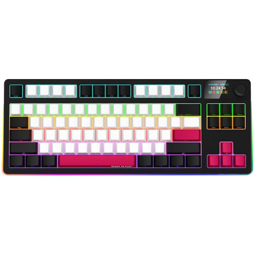 LORGAR KBP70TKLW, Wireless TKL Mechanical Gaming Keyboard Pro, Black/red, EN layout