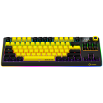 LORGAR KBP70TKLW, Wireless TKL Mechanical Gaming Keyboard Pro, Black/yellow, EN layout