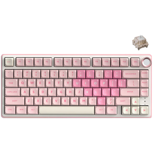 ROYAL KLUDGE R75 Pink Melody Gaming Keyboard Cream switch ROYAL KLUDGE R75 Pink Melody Gaming Keyboard Cream switch