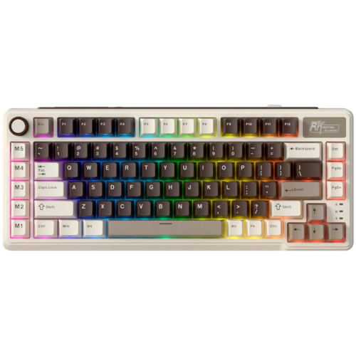 ROYAL KLUDGE RK L75 Mocha Grey Gaming Keyboard Cream switch ROYAL KLUDGE RK L75 Mocha Grey Gaming Keyboard Cream switch