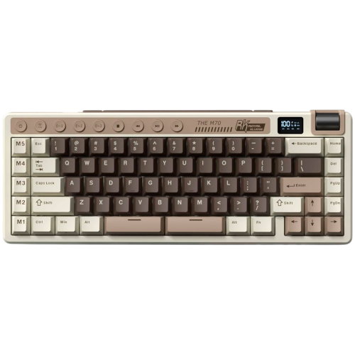 ROYAL KLUDGE RK M70 Mocha Grey Gaming Keyboard Cream switch ROYAL KLUDGE RK M70 Mocha Grey Gaming Keyboard Cream switch