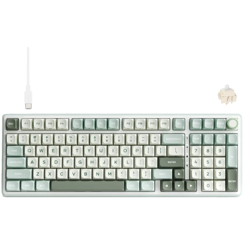 Клавиатура ROYAL KLUDGE RK R98Pro Sky Cyan Gaming Keyboard Cream switch, RK-R98PRO-SKYCYN-CRMSW-US Клавиатура ROYAL KLUDGE RK R98Pro Sky Cyan Gaming Keyboard Cream switch, RK-R98PRO-SKYCYN-CRMSW-US