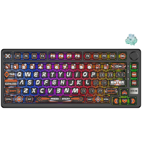 Клавиатура ROYAL KLUDGE RKM75 HE Hephaestus Gaming Keyboard Mint switch, RK-M75HE-HEPHST-MINTSW-US Клавиатура ROYAL KLUDGE RKM75 HE Hephaestus Gaming Keyboard Mint switch, RK-M75HE-HEPHST-MINTSW-US