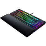 Razer BlackWidow V4 75%, Gaming Keyboard, US Layout, Razer Chroma RGB, Hot-swappable Design, Detachable Type C Cable, PCB & Case sound dampening foam, Up to 8,000 Hz polling rate, Doubleshot ABS Keycaps, Magnetic Plush Leatherette