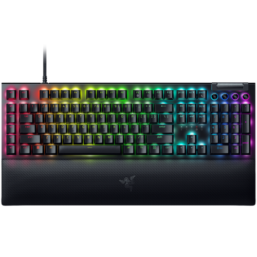 Razer BlackWidow V4 Mechanical Gaming Keyboard, US Layout, Green Switch, Razer Chroma™ RGB, 6 Macro Keys, Lubricated Stabilizers, Media Keys, Magnetic Wrist Rest, Up to 8000 Hz Polling Rate, Detachable Type C Cable Razer BlackWidow V4 Mechanical Gaming Keyboard, US Layout, Green Switch, Razer Chroma™ RGB, 6 Macro Keys, Lubricated Stabilizers, Media Keys, Magnetic Wrist Rest, Up to 8000 Hz Polling Rate, Detachable Type C Cable