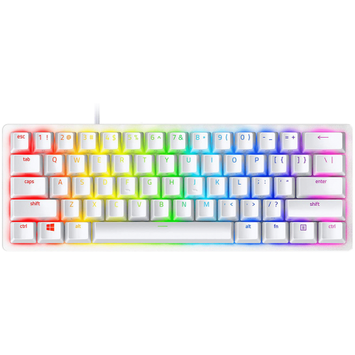 Razer Huntsman Mini White, Linear Optical Switch, size 60%, RGB Chroma, Doubleshot PBT Keycaps, Standard Bottom Row Layout, Fully programmable keys with on-the-fly macro recording, 1000 Hz Ultrapolling, Aluminum construction Razer Huntsman Mini White, Linear Optical Switch, size 60%, RGB Chroma, Doubleshot PBT Keycaps, Standard Bottom Row Layout, Fully programmable keys with on-the-fly macro recording, 1000 Hz Ultrapolling, Aluminum construction