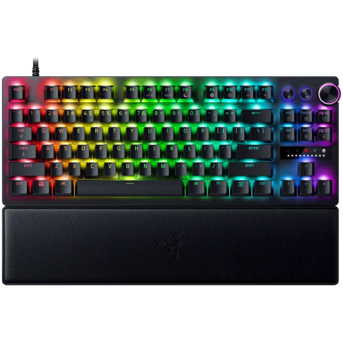 Razer Huntsman V3 Pro Tenkeyless, Gaming keyboard, Analog Optical Switch gen2, Razer Chroma RGB, Magnetic Firm Leatherette Wrist Rest, Multi-function Dial with 3 dedicated button, Detachable Type C Cable, 1000 Hz Polling Rate, Brushed Aluminum Alloy Razer Huntsman V3 Pro Tenkeyless, Gaming keyboard, Analog Optical Switch gen2, Razer Chroma RGB, Magnetic Firm Leatherette Wrist Rest, Multi-function Dial with 3 dedicated button, Detachable Type C Cable, 1000 Hz Polling Rate, Brushed Aluminum Alloy